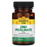 Пиколинат цинка (Zinc Picolinate) 25 mg Country Life 100 таблеток
