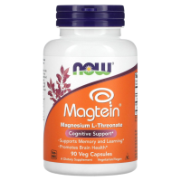 Магтейн L-Треонат магния  Нау Фудс (Magtein Magnesium L-Threonate Now Foods,), 90 вегетарианских капсул