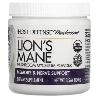 Ежовик гребенчатый  в порошке (Lion's Mane Mushroom Mycelium Powder) Fungi Perfecti Host Defense, 100 грамм