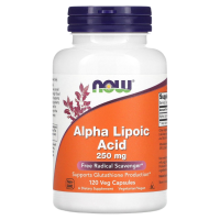 Альфа-липоевая кислота Нау Фудс (Alpha Lipoic Acid Now Foods), 250 мг, 120 капс