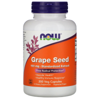 Экстракт Виноградных Косточек Нау Фудс(Grape Seed NOW Foods) 100 мг, 200 вегетарианских капсул