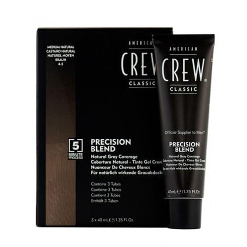 Краска для седых волос Аmerican Сrew Precision Blend Средний натуральный 4/5  3*40 мл