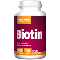 Биотин (Biotin) 5000 мкг, Jarrow Formulas, 100 капсул