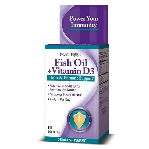 Fish Oil & Vitamin D3 (Рыбий жир с витамином Д3), 90 капсул