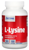 L-Лизин (L-Lysine) 500 мг, Jarrow Formulas, 100 капсул