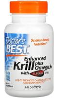 Обогащенный криль с Омега-3 Доктор’с Бест (Enhanced Krill plus with Omega 3s Doctor’s Best), 60 капсул