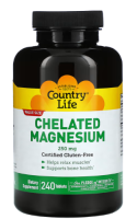 Хелат магния (Chelated Magnesium) 250 mg Country Life 240 таблеток