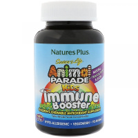 Детские жевательные таблетки для иммунитета (Animal Parade Kids Immune Booster), Natures Plus, 90 жевательных таблеток