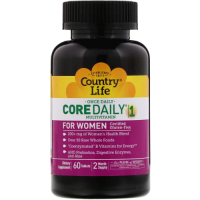 Мультивитамины для женщин Core Daily-1 (Multivitamin Women) Country Life 60 таблеток