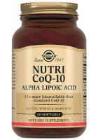 Нутрикоэнзим Q-10 с альфа-липоевой кислотой Солгар (Nutri CoQ-10 Alpha Lipoic Acid Solgar) - 60 капсул