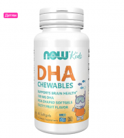 Докозагексаеновая кислота (DHA) для детей Now Foods, 60 капсул