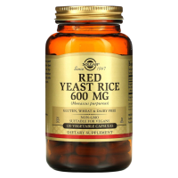 Красный ферментированный рис (Red Yeast Rice), 600 мг, SOLGAR, 60 вегетарианских капсул