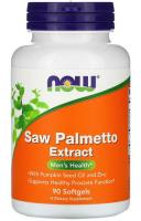 Экстракт пальмы сереноа (Saw Palmetto Extract Berries Now Foods), 160 мг, 90 капсул