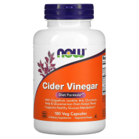 Жиросжигатели Яблочный Уксус диетический (Cider Vinegar Diet Formula), NOW Foods, 180 вегетарианских капсул