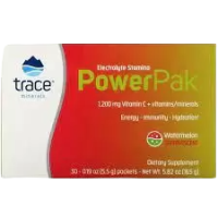 Электролит для повышения выносливости (ELECTROLYTE STAMINA POWERPAK) арбуз, Trace Minerals, 30 пакетиков по 5,5 г
