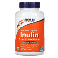 Сертифицированный органический инулин Now Foods (Inulin пребиотик Нау Фудс), порошок, 227 г