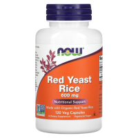 Красный Дрожжевой Рис (Red Yeast Rice) 600 мг, NOW Foods, 120 вегетарианских капсул
