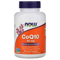Кофермент Q10 (Q10 Coenzyme) 30 мг, NOW Foods, 240 вегетарианских капсул