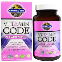 Мультивитамины для женщин от 50 лет (Vitamin Code 50 & Wiser Women), Garden of Life, 120 вегетарианских капсул