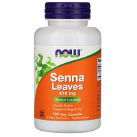 Сенна Листья (Senna) 470 мг, NOW Foods, 100 вегетарианских капсул