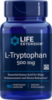 L-триптофан (L-Tryptophan) 500 mg Life Extension, 90 вегетерианских капсул
