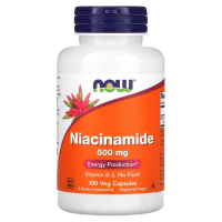 Ниацинамид Нау Фудс (Niacinamide (Vitamin B3) Now Foods), 500 мг, 100 капсул