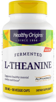 L-Тианин (L-Theanine) 100 мг, Healthy Origins, 90 вегетарианских капсул    