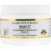Gold C Powder, витамин C California Gold Nutrition, 1000 мг, 250 г