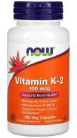 Витамин К2 Нау Фудс (Vitamin K-2 Now Foods), 100 мкг, 100 растительных капсул