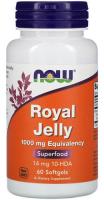 Маточное молочко Нау Фудс (Royal Jelly Now Foods), 1000 мг, 60 мягких таблеток