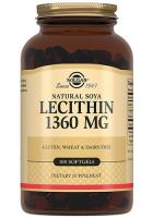 Натуральный соевый лецитин Солгар 1360 мг (Natural Soya Lecithin Solgar 1360 mg) - 100 капсул