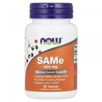 SАМе S-аденозил-L-метионин (SAMe) 400 мг, Now Foods, 30 таблеток