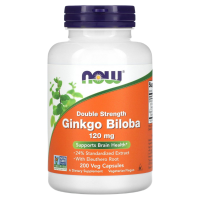 Гинкго билоба (Ginkgo Biloba) двойной концентрации, 120 мг, 200 капсул