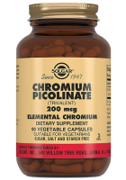 Пиколинат хрома Солгар 200 мкг (Chromium Picolinate Solgar 200 mcg) - 90 капсул