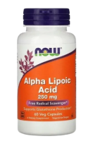 Альфа липоевая кислота Нау Фудс (Alpha Lipoic Acid Now Foods), 250 мг, 60 капсул