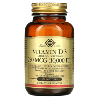 Витамин Д3, 10000 МЕ (Vitamin D3, 10000 IU), 120 гелевых капсул