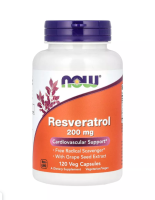 Ресвератрол натуральный Нау Фудс (Natural Resveratrol Now Foods), 200 мг, 120 капсул