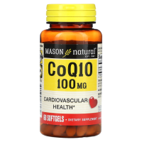 Коэнзим Q10 (Co Q10) 100 мг, Mason Natural, 60 гелевых капсул