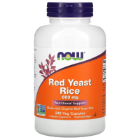 Красный Дрожжевой Рис (Red Yeast Rice) 600 мг, NOW Foods, 240 вегетарианских капсул