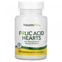 Фолиевая кислота (Folic Acid Hearts), Natures Plus, 90 таблеток