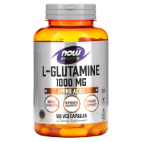 L-Глутамин, двойная сила (L-Glutamine, Double Strength), 1000 мг, 120 капсул