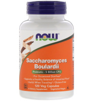 Сахаромицеты Буларди Нау Фудс (Saccharomyces Boulardii Now Foods) 5 млрд КОЕ, 120 вегетарианских капсул