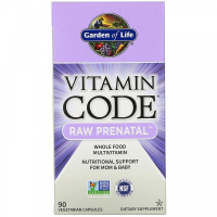 Витаминный код необработанный пренатальный (Vitamin Code Raw Prenatal), Garden of Life, 90 вегетарианских капсул