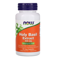 Экстракт священного базилика (Holy Basil Extract) 500 мг, Now Foods, 90 вегетарианских капсул