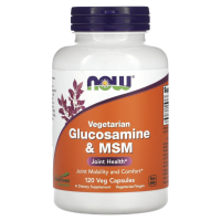 Глюкозамин и Mетилсульфонилметан МСМ Нау Фудс (Glucosamine & MSM NOW Foods) 120 вегетарианских капсул