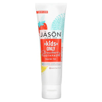 Зубная паста с клубничным вкусом Только для детей! (Strawberry Flavored Toothpaste Just for kids!) Jason Natural,119 г (4,2 унции)