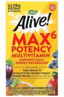 Nature's Way, Alive! Max6 Daily - Мультивитамины для ежедневного использования, 90 капсул