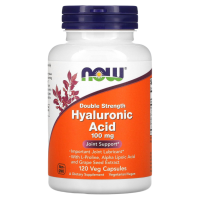 Гиалуроновая кислота двойной концентрации Нау Фудс (Hyaluronic Acid Double Strength Now Foods), 100 мг, 120 вегетарианских капсул