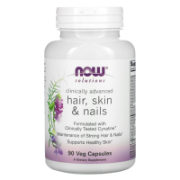 NOW Hair, Skin & Nails, Волосы, Кожа Ногти Волосы -90 капсул