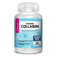 Морской коллаген I-III тип (MARINE COLLAGEN), 32000 мкг, Chikalab, 60 капсул